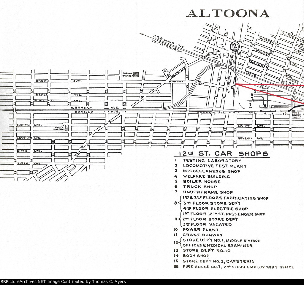 Altoona Works Inspection Report, Page 4, Map (#3 of 4), 1946